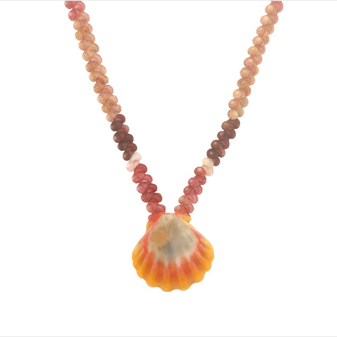 Handcrafted Kahelelani & Sunrise Shell Necklace