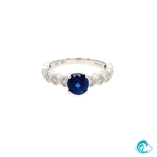 18KW Sapphire Akela Ring