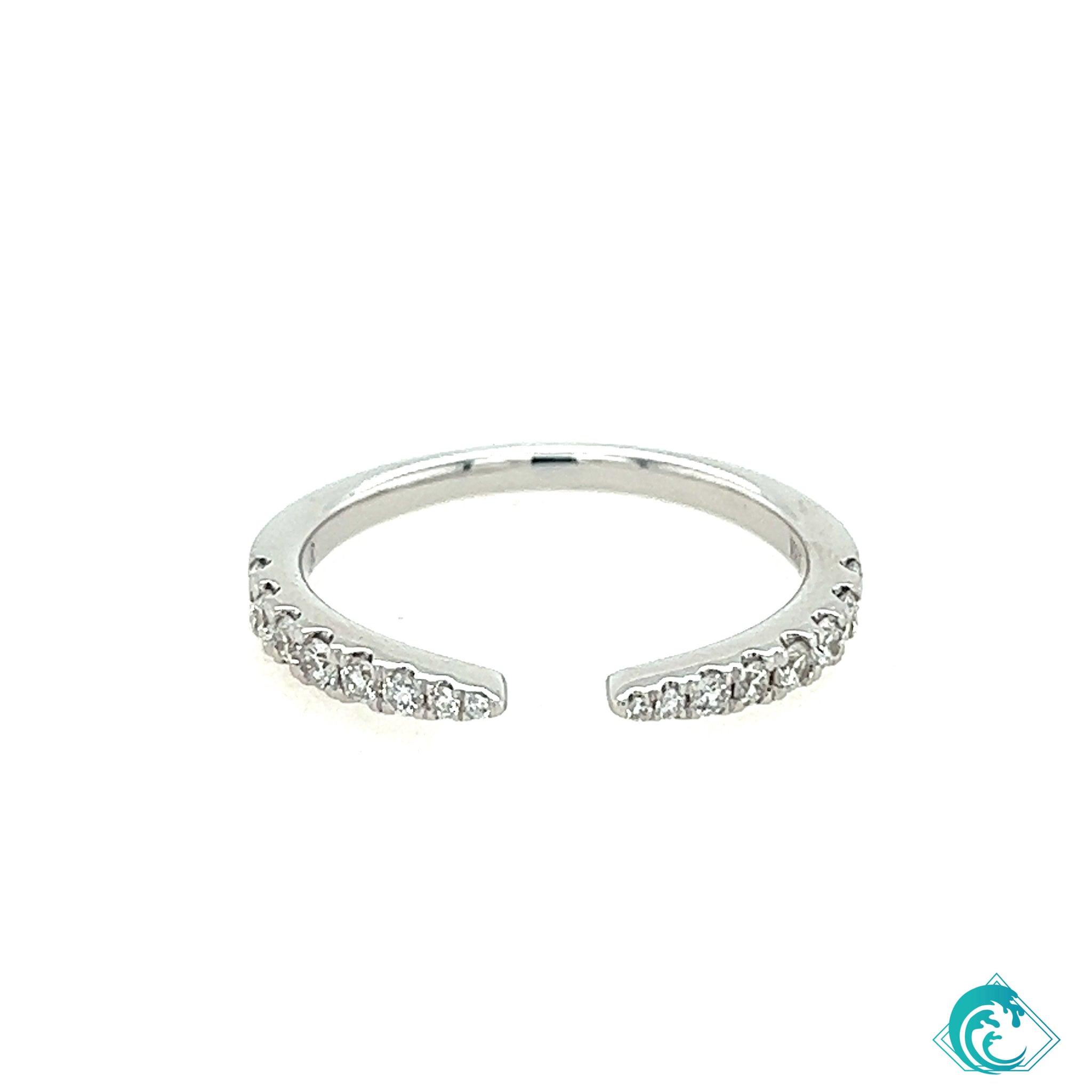 18K WG Open Space Diamond Ring