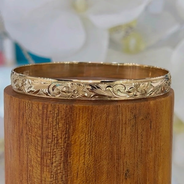 14KY Hand Crafted Queen Emma Heirloom Bangle