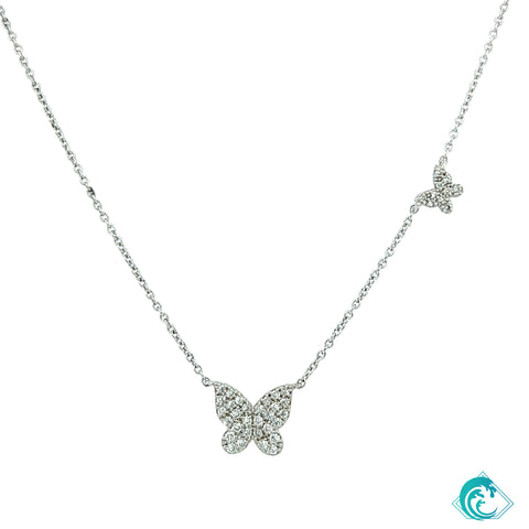 14KW Butterfly Diamond Necklace