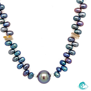Sterling Freshwater Pearl & Edison Pearl Necklace