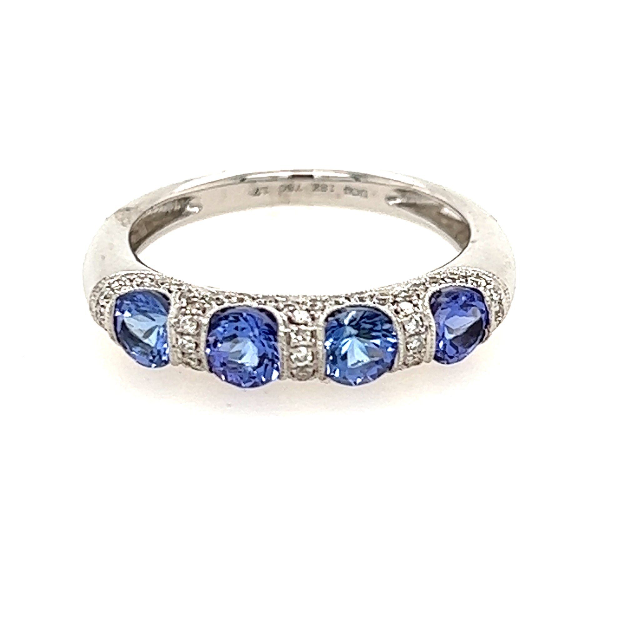 18KW Tanzanite Eastside Band
