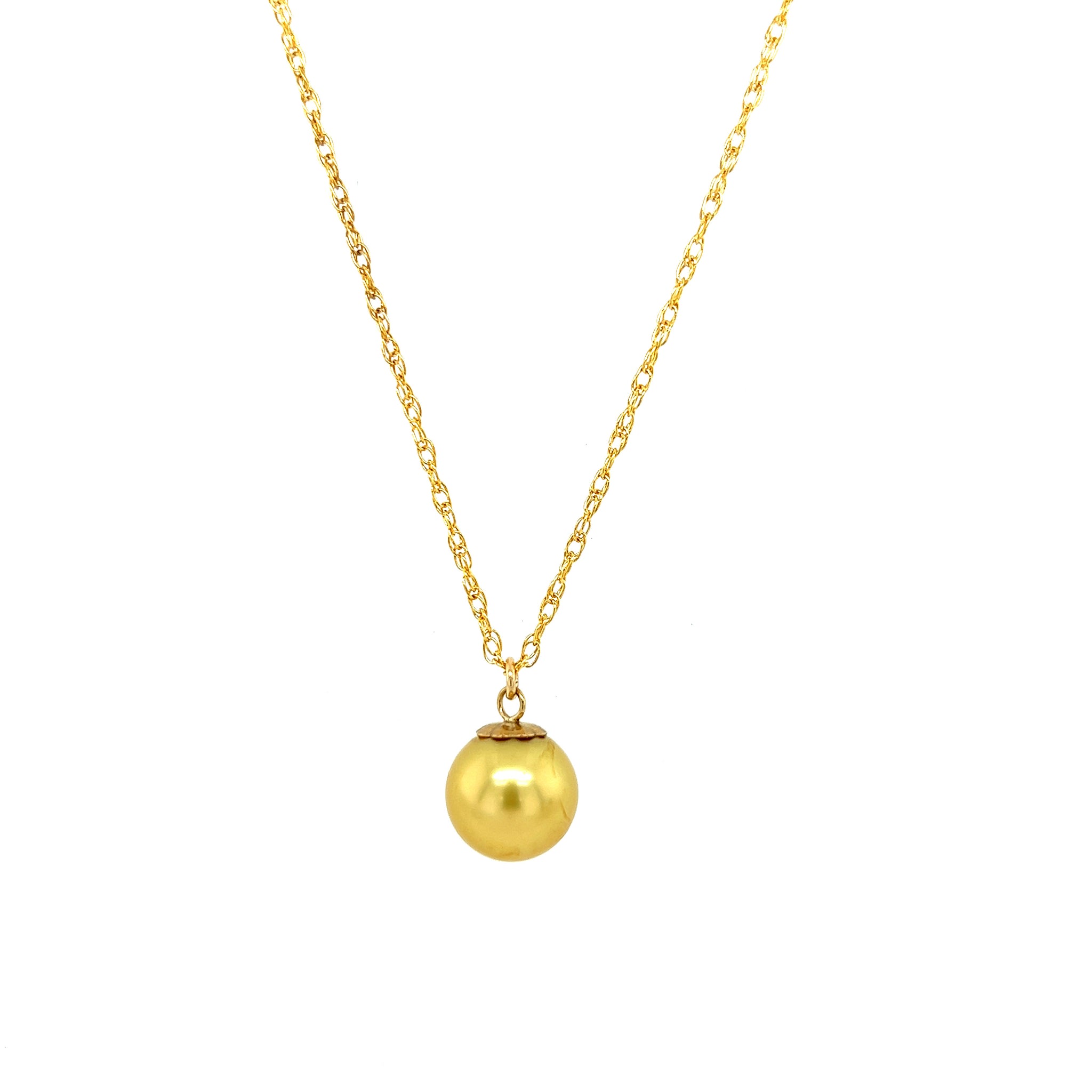 Gold Filled Golden Indonesian Pearl Pendant