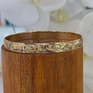 14KY Hand Crafted Queen Emma Heirloom Bangle