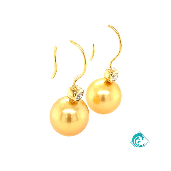 18KY Golden Pearl Kela Earrings