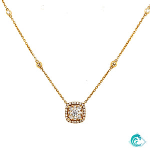 14KY Dahlia Diamond Necklace