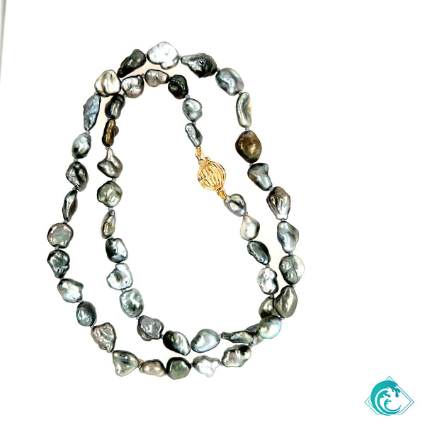 14K Tahitian Keshi Pearl 17” Strand