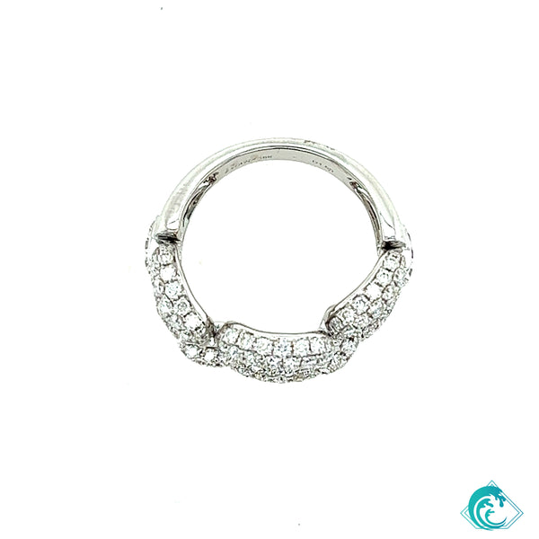 18KW Thick Diamond Link Ring
