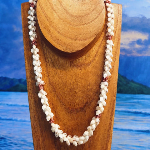 Handcrafted Niihau Momi & Kahelelani Shell Necklace